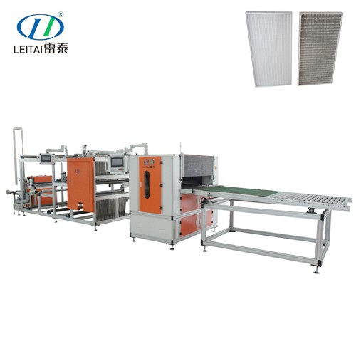 High Temperature Resistance HEPA Air Filter Pleating Machine with Glass Fiber Line Replace the Gluing Line,