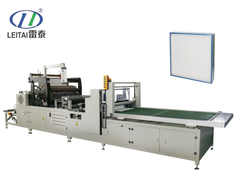 Large-fold high-efficiency filter cartridge folding and gluing production line