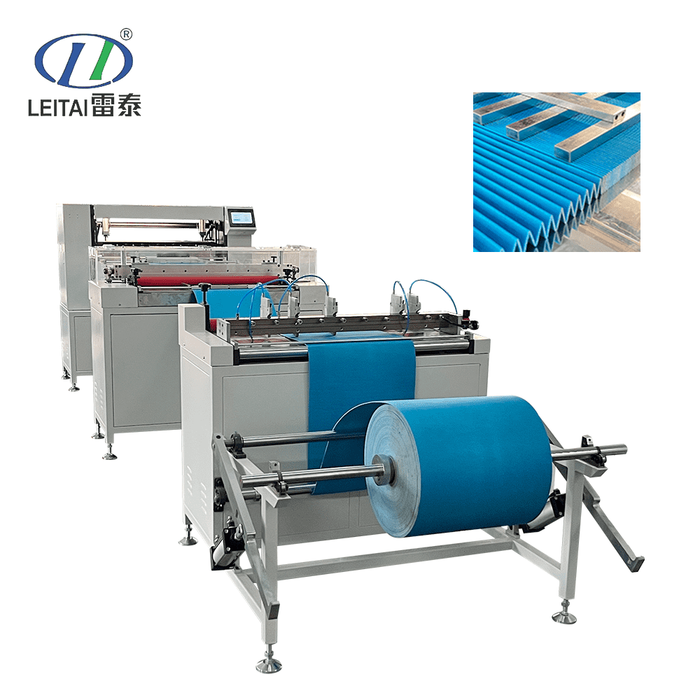 Pre-press pleating line